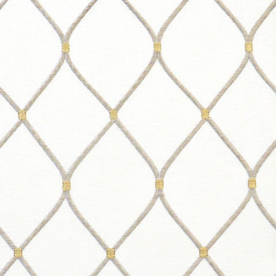 Cleat # 242 Platinum by Maxwell Fabric Color Theory-Vol.Vi Alabaster 52% COTTON/25% RAYON/18% POLYESTER/5% LINEN INDIA V-6"H-3.75" 54"EMB.52" - Fabric Carolina -