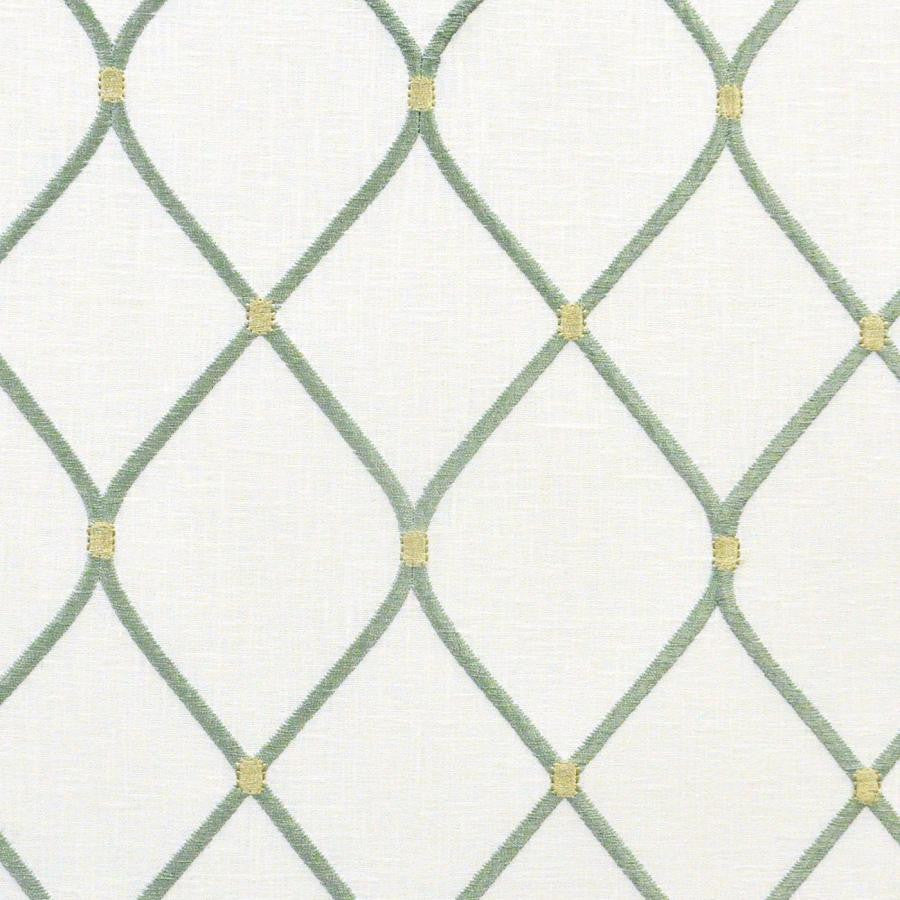 Cleat # 815 Duckegg by Maxwell Fabric Color Theory-Vol.Vi Odyssey 52% COTTON/25% RAYON/18% POLYESTER/5% LINEN INDIA V-6"H-3.75" 54"EMB.52" - Fabric Carolina -