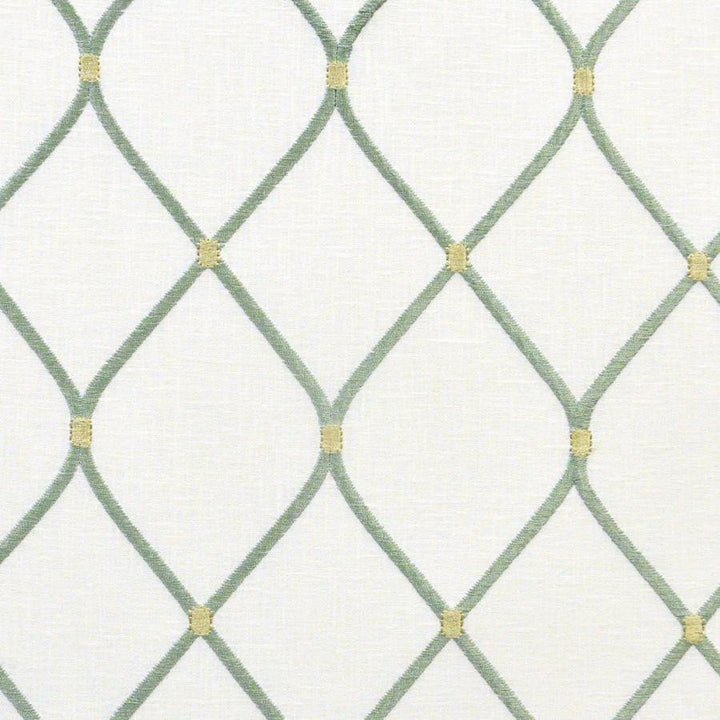 Cleat # 815 Duckegg by Maxwell Fabric Color Theory-Vol.Vi Odyssey 52% COTTON/25% RAYON/18% POLYESTER/5% LINEN INDIA V-6"H-3.75" 54"EMB.52" - Fabric Carolina -