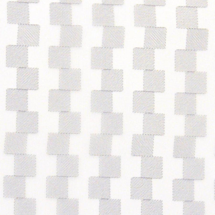 Crete # 513 Silver by Maxwell Fabric Sheer Paths 100% POLYESTER TURKEY V-2" H-2" 118" EMB. WIDTH 110" - Fabric Carolina -