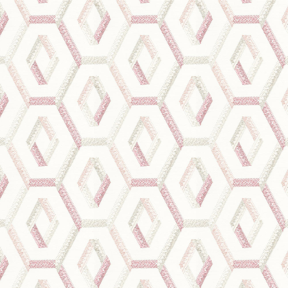 Chuckle 3 Tearose by Stout Fabric RAINBOW LIBRARY TILE/SORBET 100%COT %BEMB INDIA Horizontal: 6.250 and Vertical: 5.000 52 in - Fabric Carolina -