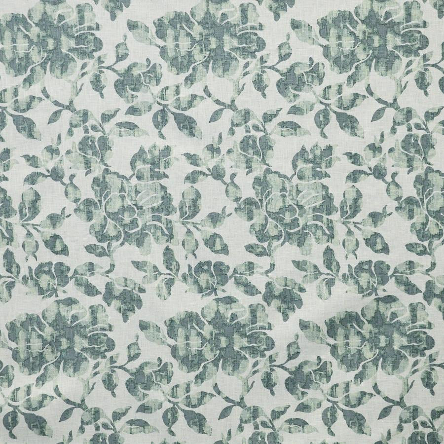Chandra # 326 Teal by Maxwell Designer Fabric Color Theory-Vol.Vii Jungle Room 70% COTTON
25% POLYESTER
5% LINEN INDIA V-20" H- 10.8" 54" - Swanky Fabrics -