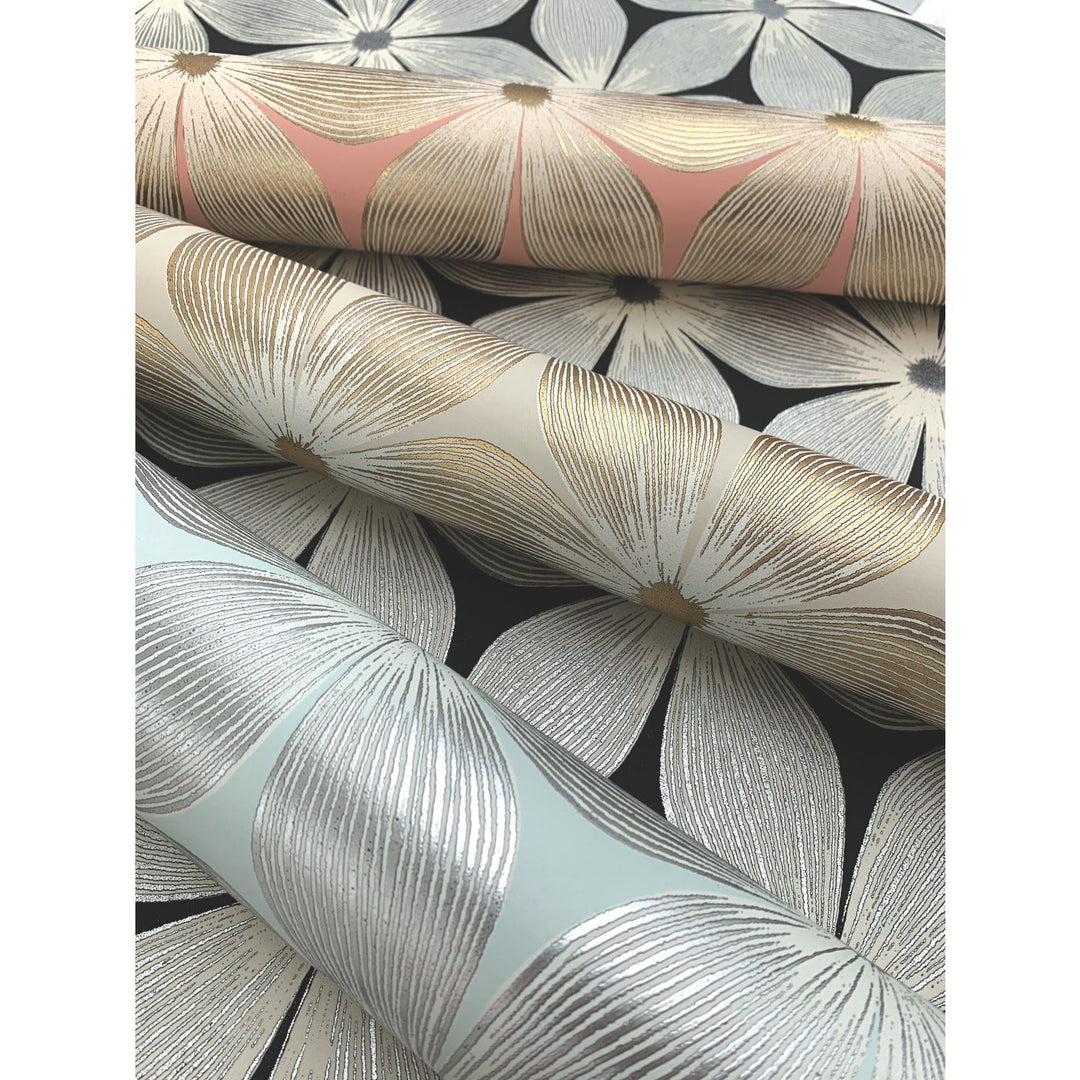 Everlasting Coral & Gold Wallpaper by Candice Olson Designer