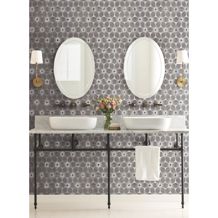 Everlasting White & Silver Wallpaper by Candice Olson Designer