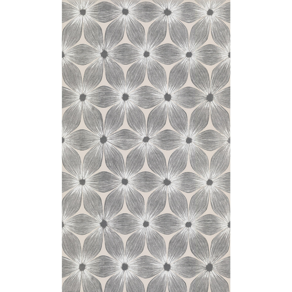 Everlasting White & Silver Wallpaper by Candice Olson Candice Olson Modern Artisan II Covers about 57.8 square feet 21-in by 33-ft long roll Unpasted 21 - Fabric Carolina -
