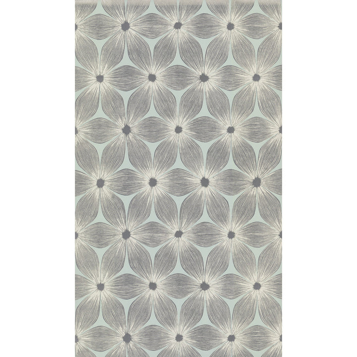 Everlasting Blue & Silver Wallpaper by Candice Olson Candice Olson Modern Artisan II Covers about 57.8 square feet 21-in by 33-ft long roll Unpasted 21 - Fabric Carolina -
