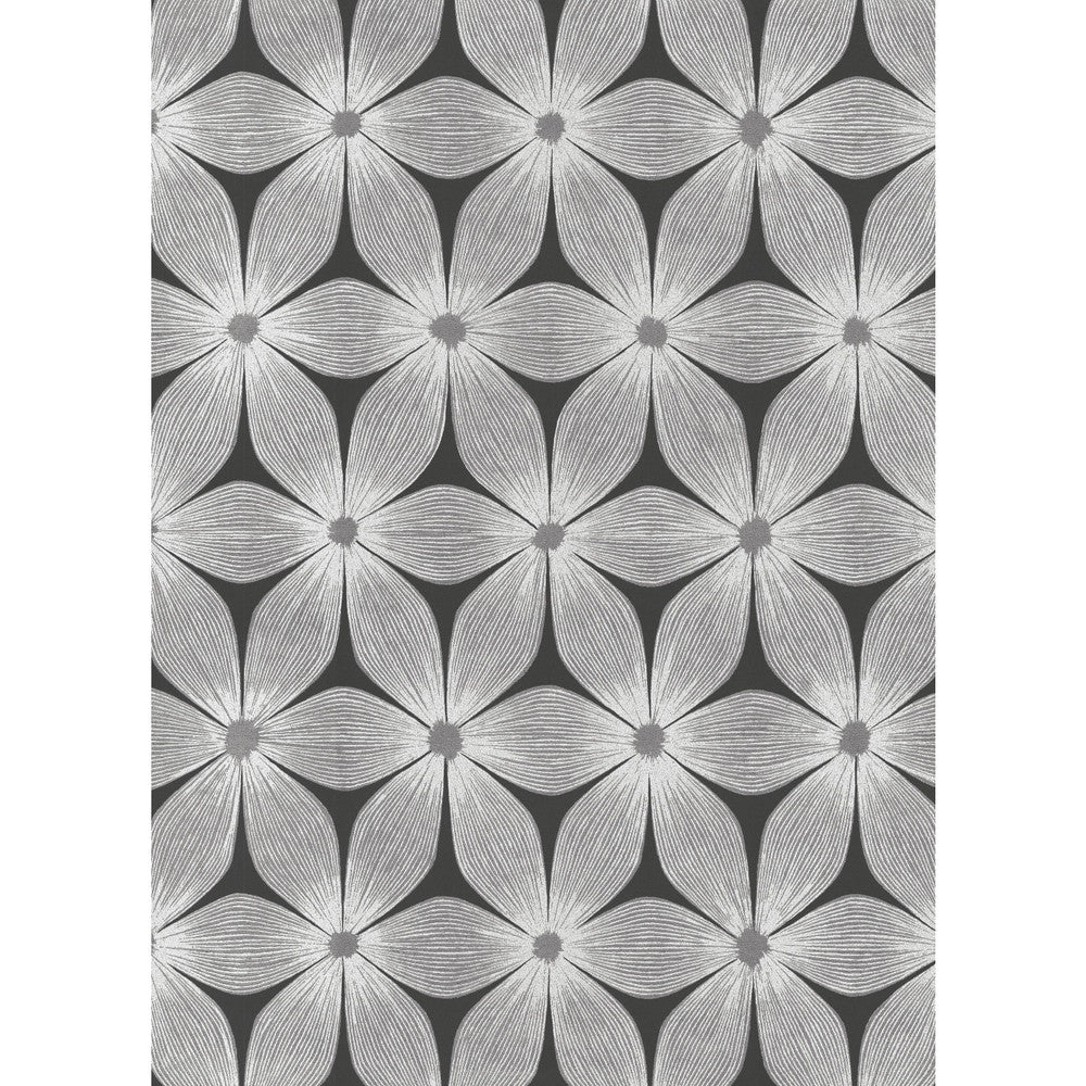 Everlasting Black & Silver Wallpaper by Candice Olson Candice Olson Modern Artisan II Covers about 57.8 square feet 21-in by 33-ft long roll Unpasted 21 - Fabric Carolina -