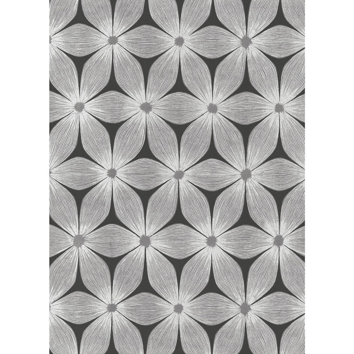 Everlasting Black & Silver Wallpaper by Candice Olson Candice Olson Modern Artisan II Covers about 57.8 square feet 21-in by 33-ft long roll Unpasted 21 - Fabric Carolina -