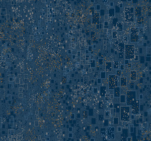 Gilded Confetti Navy Wallpaper by Candice Olson
