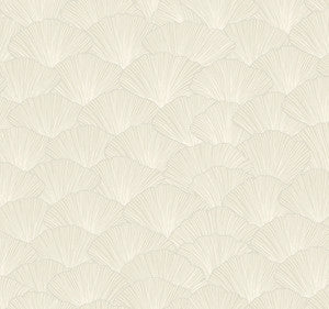 Luminous Ginkgo Taupe Wallpaper by Candice Olson