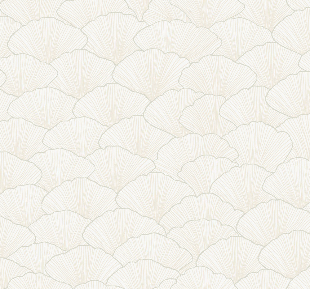 Luminous Ginkgo White & Cream Wallpaper by Candice Olson Candice Olson Modern Artisan II Covers about 60.8 square feet 27-in by 27-ft long roll Unpasted 25.25 - Fabric Carolina -
