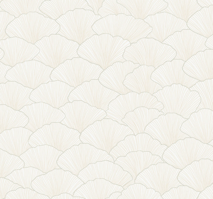 Luminous Ginkgo White & Cream Wallpaper by Candice Olson Candice Olson Modern Artisan II Covers about 60.8 square feet 27-in by 27-ft long roll Unpasted 25.25 - Fabric Carolina -