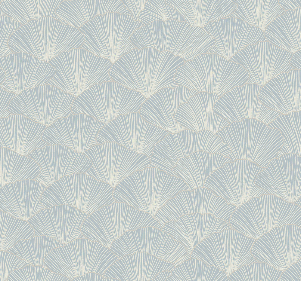 Luminous Gingko Blue Wallpaper by Candice Olson Candice Olson Modern Artisan II Covers about 60.8 square feet 27-in by 27-ft long roll Unpasted 25.25 - Fabric Carolina -