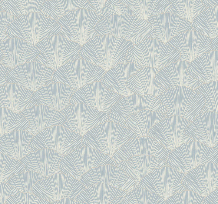 Luminous Gingko Blue Wallpaper by Candice Olson Candice Olson Modern Artisan II Covers about 60.8 square feet 27-in by 27-ft long roll Unpasted 25.25 - Fabric Carolina -