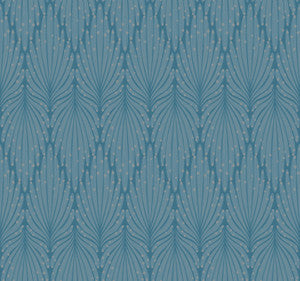 Café Society Blue Wallpaper by Candice Olson