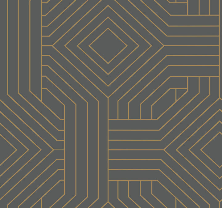 Diverging Diamonds Dark Grey Wallpaper by Candice Olson Candice Olson Modern Artisan II Covers about 60.8 square feet 27-in by 27-ft long roll Unpasted 25.25 - Fabric Carolina -