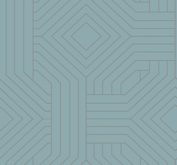 Diverging Diamonds Blue Wallpaper by Candice Olson Candice Olson Modern Artisan II Covers about 60.8 square feet 27-in by 27-ft long roll Unpasted 25.25 - Fabric Carolina -