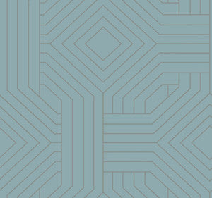Diverging Diamonds Blue Wallpaper by Candice Olson