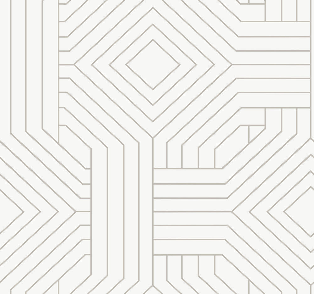 Diverging Diamonds White Wallpaper by Candice Olson Candice Olson Modern Artisan II Covers about 60.8 square feet 27-in by 27-ft long roll Unpasted 25.25 - Fabric Carolina -