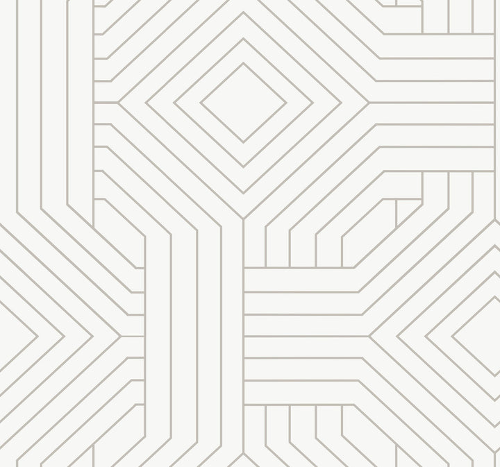 Diverging Diamonds White Wallpaper by Candice Olson Candice Olson Modern Artisan II Covers about 60.8 square feet 27-in by 27-ft long roll Unpasted 25.25 - Fabric Carolina -