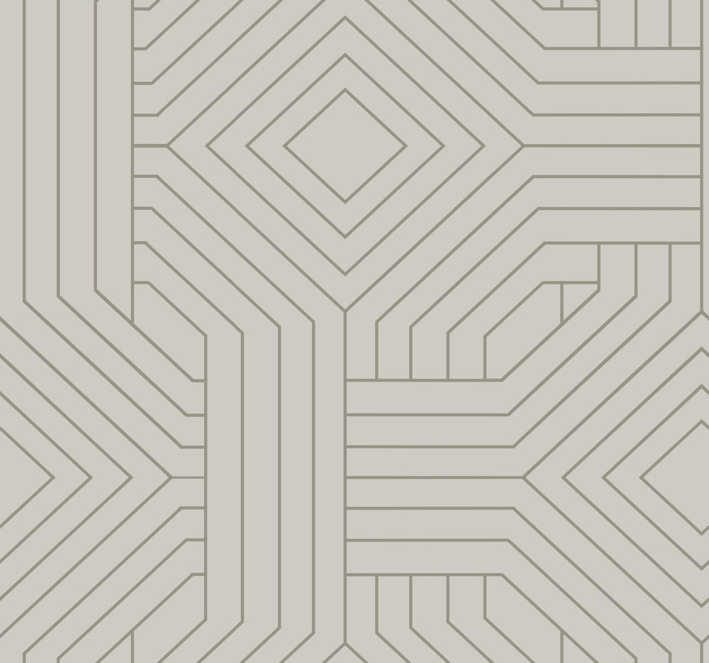 Diverging Diamonds Taupe Wallpaper by Candice Olson Candice Olson Modern Artisan II Covers about 60.8 square feet 27-in by 27-ft long roll Unpasted 25.25 - Fabric Carolina -