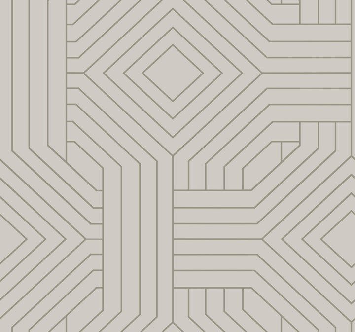 Diverging Diamonds Taupe Wallpaper by Candice Olson Candice Olson Modern Artisan II Covers about 60.8 square feet 27-in by 27-ft long roll Unpasted 25.25 - Fabric Carolina -