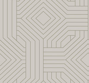 Diverging Diamonds Taupe Wallpaper by Candice Olson
