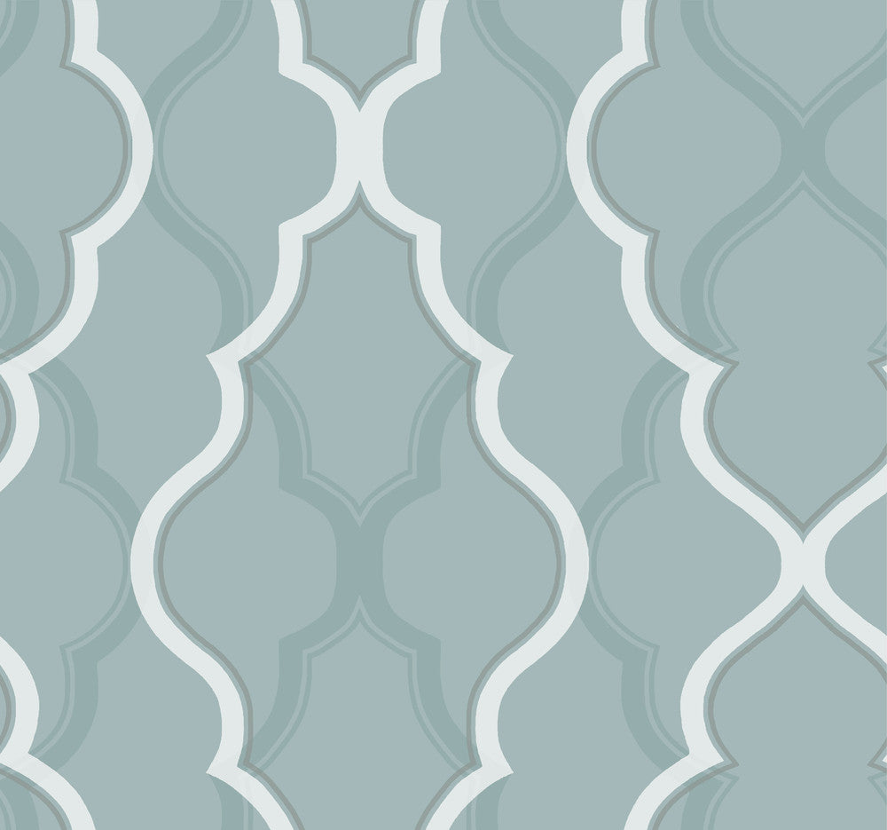Double Damask Teal Wallpaper by Candice Olson Candice Olson Modern Artisan II Covers about 60.8 square feet 27-in by 27-ft long roll Unpasted 25.25 - Fabric Carolina -