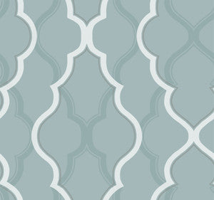 Double Damask Teal Wallpaper by Candice Olson