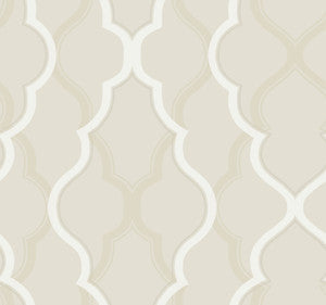Double Damask Beige Wallpaper by Candice Olson