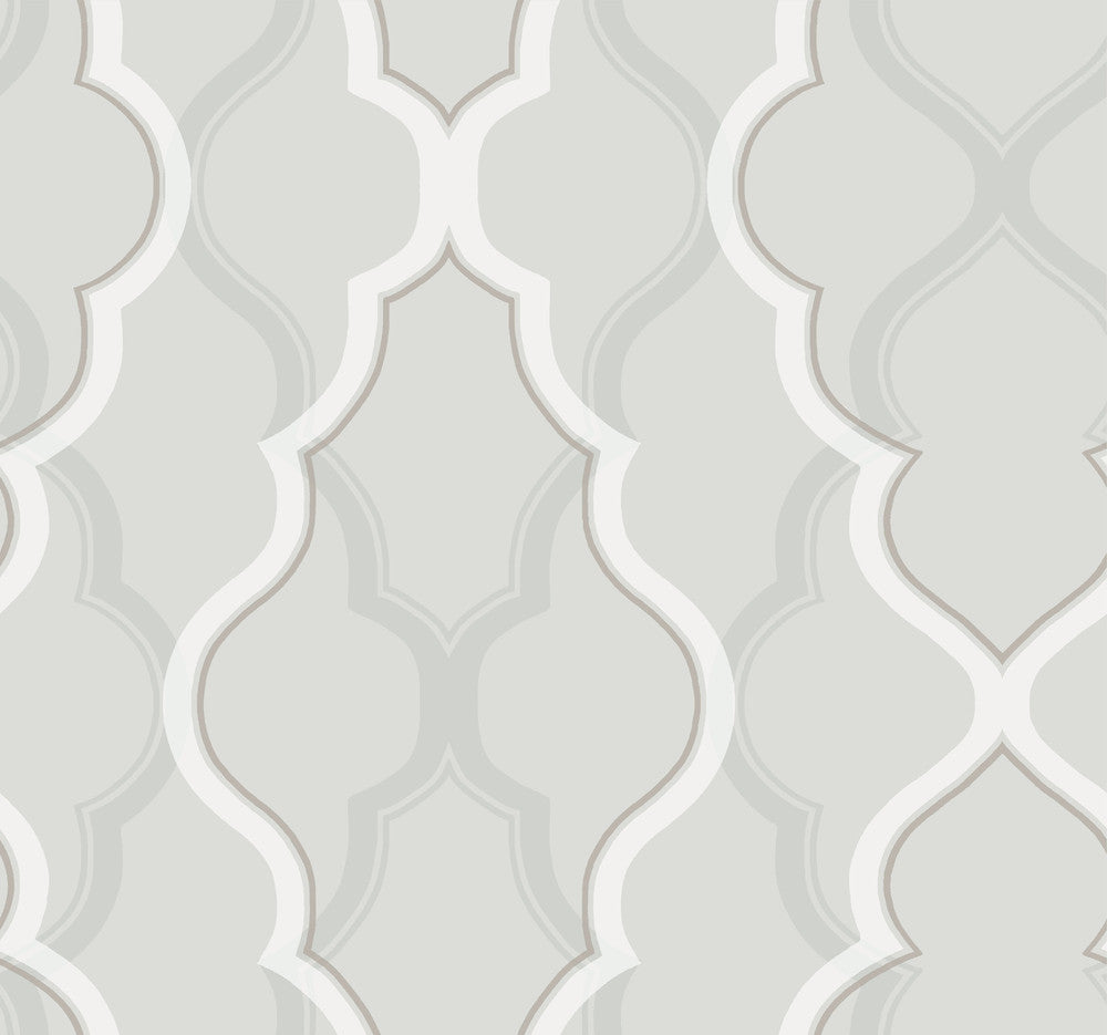 Double Damask Silver Wallpaper by Candice Olson Candice Olson Modern Artisan II Covers about 60.8 square feet 27-in by 27-ft long roll Unpasted 25.25 - Fabric Carolina -