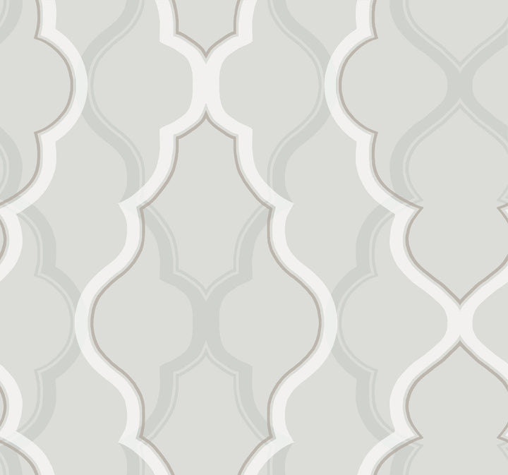 Double Damask Silver Wallpaper by Candice Olson Candice Olson Modern Artisan II Covers about 60.8 square feet 27-in by 27-ft long roll Unpasted 25.25 - Fabric Carolina -