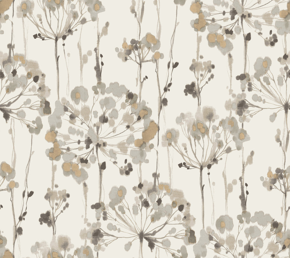 Flourish Beige Wallpaper by Candice Olson Candice Olson Modern Artisan II Covers about 60.8 square feet 27-in by 27-ft long roll Unpasted 24 - Fabric Carolina -