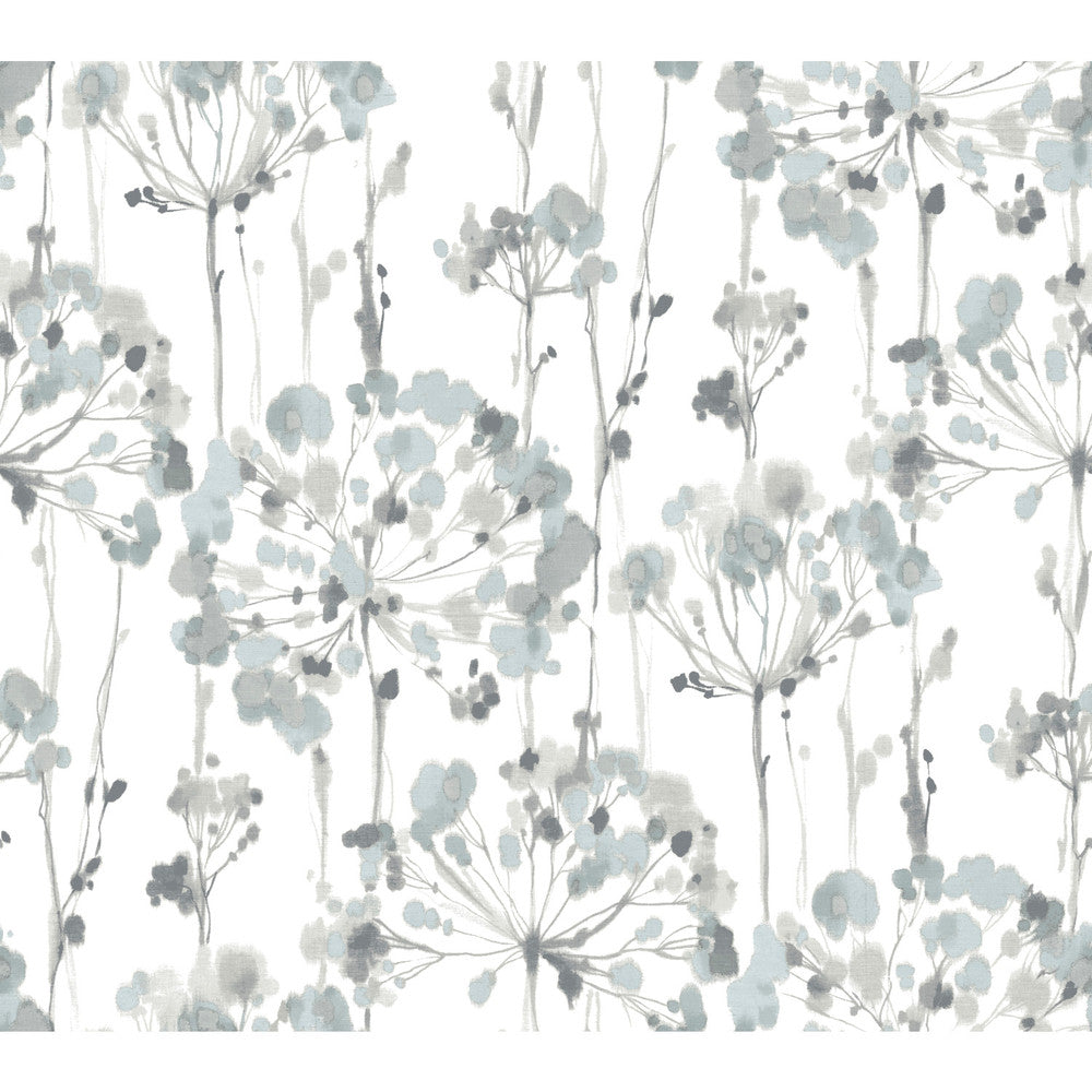 Flourish Blue & Grey Wallpaper by Candice Olson Candice Olson Modern Artisan II Covers about 60.8 square feet 27-in by 27-ft long roll Unpasted 24 - Fabric Carolina -