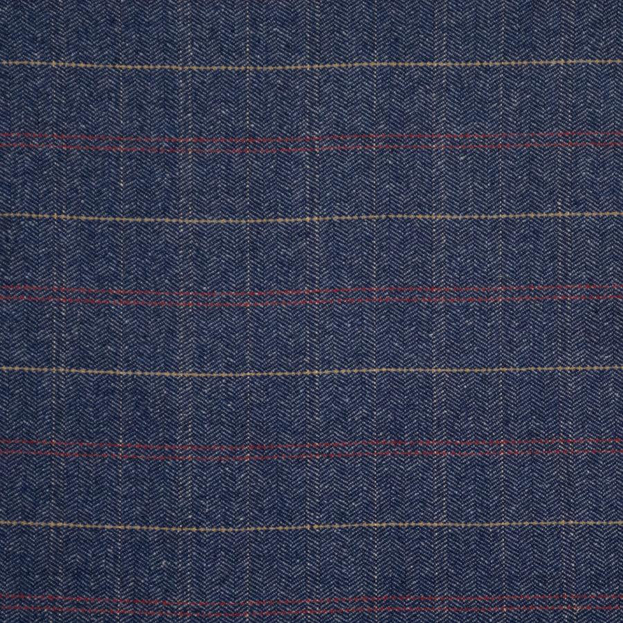 Clifford # 420 Denim by Maxwell Fabric Menswear Ii-Plaids & Checks 40% WOOL
35% POLYESTER
15% NYLON
10% ACRYLIC INDIA V-3.4" H-3.4" 55" - Fabric Carolina -