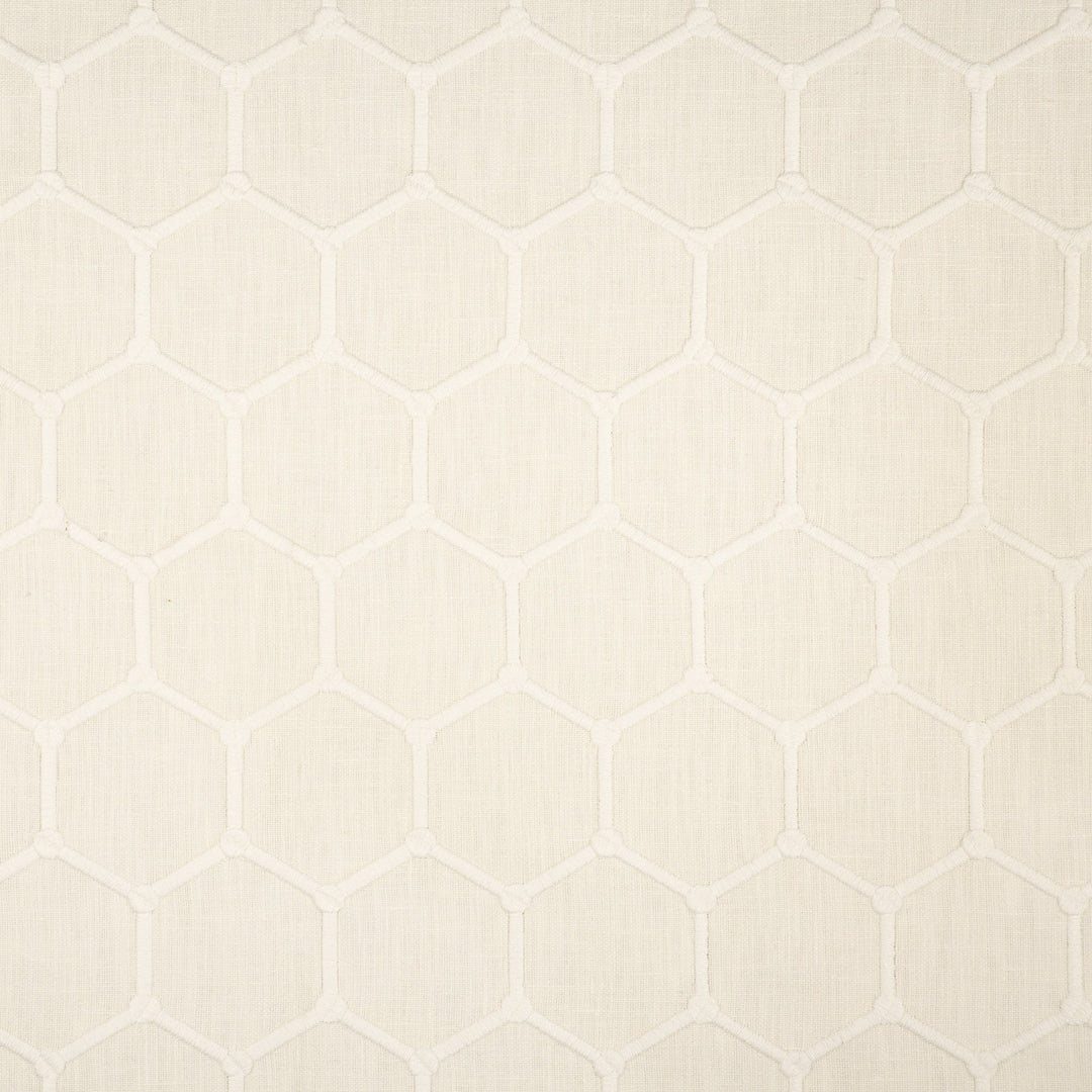 Capitola # 627 Vanilla by Maxwell Designer Fabric Color Theory-Vol. X Juniper BASE: 52% COTTON 48% POLYESTER EMB: 100% POLYESTER INDIA V-4.5" H-2.6" W: 52.5" EMB: 50.5" - Swanky Fabrics -