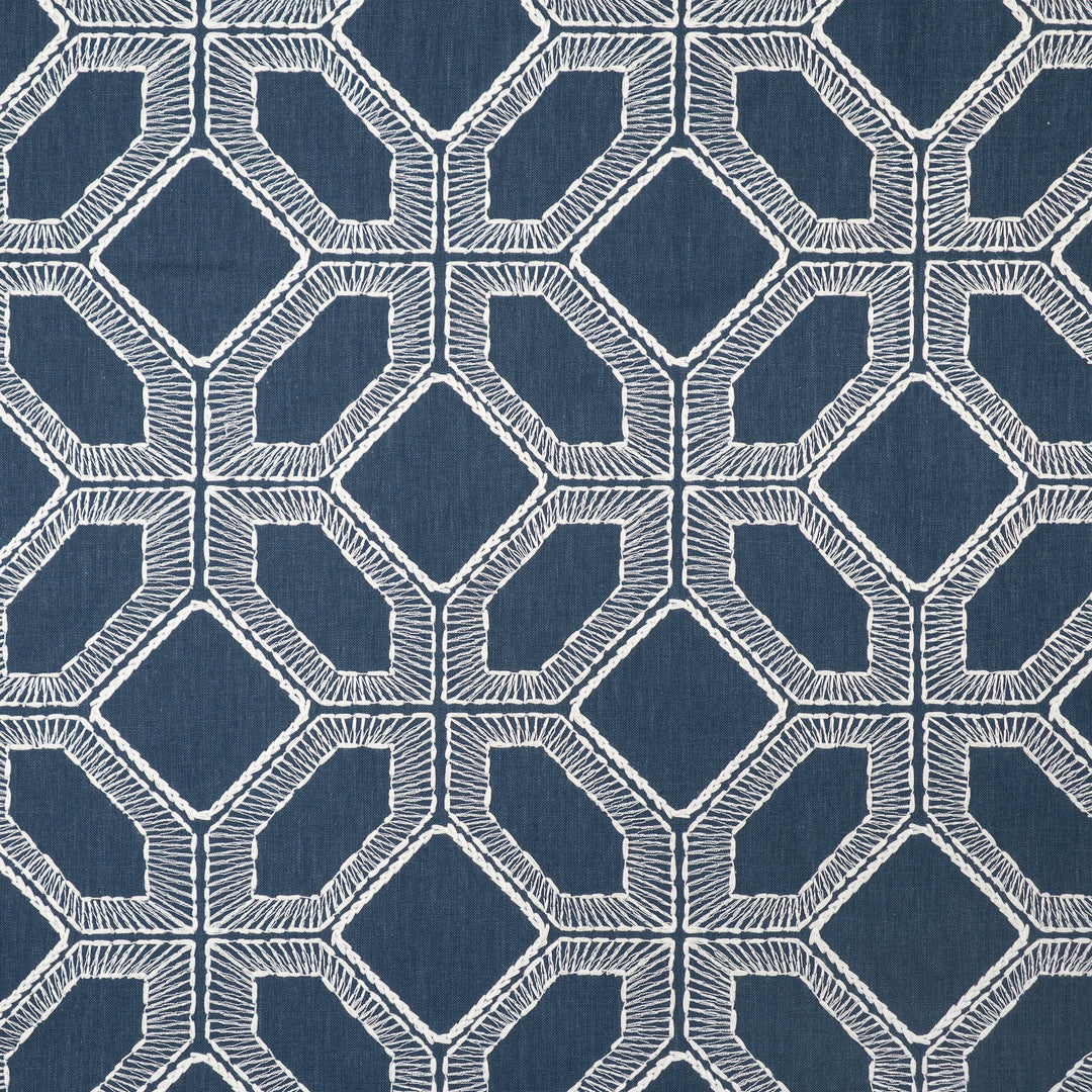 Crossways # 510 Admiral by Maxwell Designer Fabric Color Theory-Vol. X Twilight BASE:52% POLYESTER 48% COTTON EMB:56% RAYON 44% COTTON INDIA V-6.3" H-6.5" BASE:54" EMB:52" - Swanky Fabrics -
