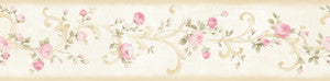 White Tearose Acanthus Wallpaper by Chesapeake