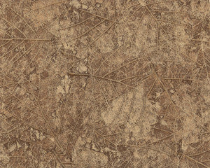 Tossed Leaves Brown Wallpaper by 750 Home