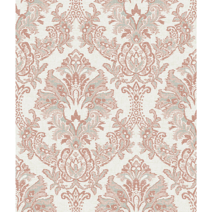Bold Brocade Tan & Grey Wallpaper by York Wallcoverings Impressionist Covers about 56.4 square feet 20.5-in by 33-ft long roll Unpasted 24 - Fabric Carolina -