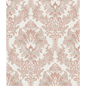 Bold Brocade Tan & Grey Wallpaper by York Wallcoverings