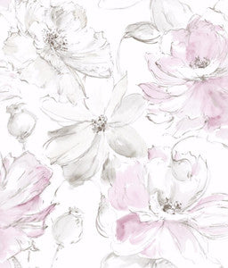 Floral Dreams Red Wallpaper by York Wallcoverings