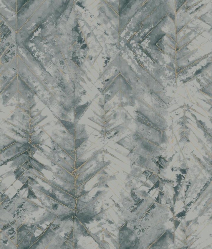 Textural Impremere Blue & Green Metallic Wallpaper by York Wallcoverings Impressionist Covers about 56.4 square feet 20.5-in by 33-ft long roll Unpasted 24 - Fabric Carolina -