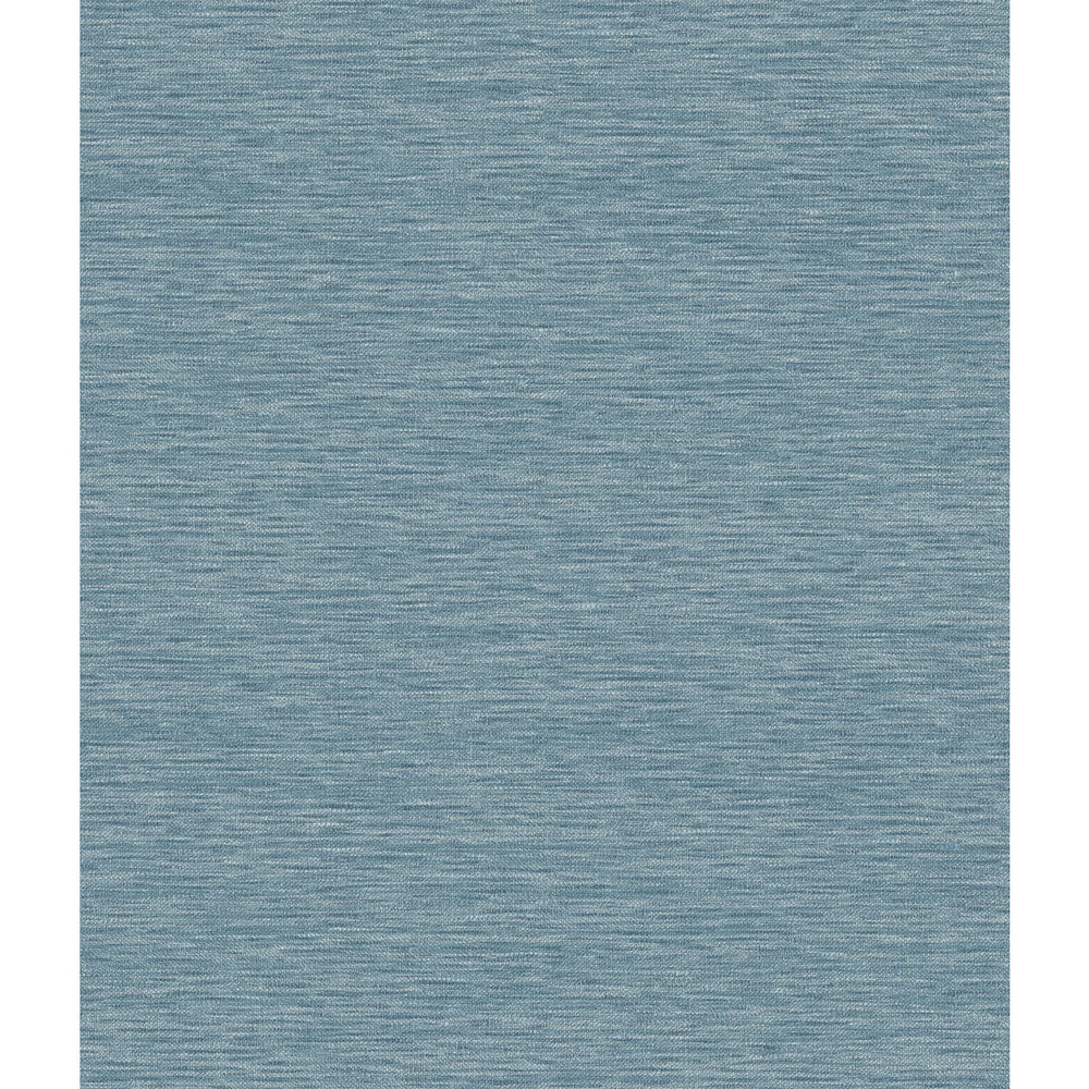 Challis Woven Blue Wallpaper by York Wallcoverings Impressionist Covers about 56.4 square feet 20.5-in by 33-ft long roll Unpasted 24 - Fabric Carolina -