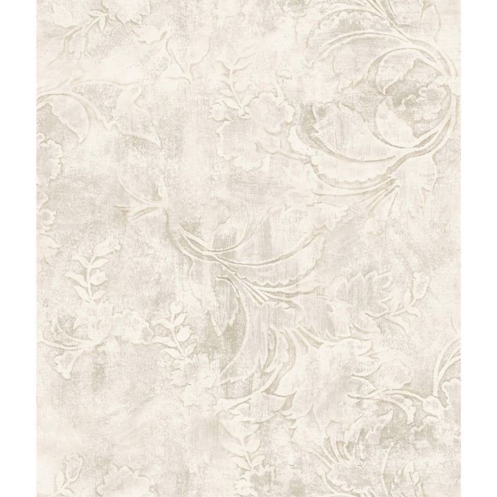Entablature Scroll Cream Wallpaper by York Wallcoverings Impressionist Covers about 56.4 square feet 20.5-in by 33-ft long roll Unpasted 24 - Fabric Carolina -