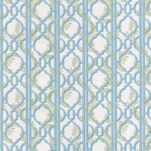 Clara Blue Green by Norbar Fabric ROMANCE 100% COTTON SPAIN 5 1/2"V 8 1/2"H 55" - Fabric Carolina -