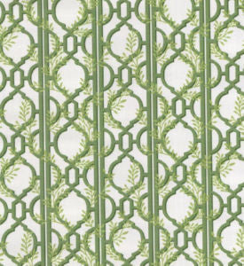 Clara Green by Norbar Designer Fabric ROMANCE 100% COTTON SPAIN 5 1/2"V 8 1/2"H 55" - Swanky Fabrics -