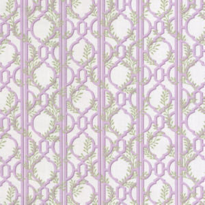 Clara Lavender by Norbar Designer Fabric ROMANCE 100% COTTON SPAIN 5 1/2"V 8 1/2"H 55" - Swanky Fabrics -