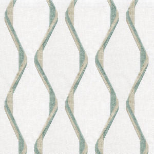 Clemens Ivory Spa by Norbar Designer Fabric PRISM SEAVIEW 55% COTTON - 21% RAYON INDIA 7 1/2"V 5"H 52 - Swanky Fabrics -