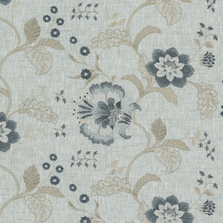 Cleopatra 2 Copen by Stout Fabric Stout Fabric Cleopatra 2 CopenFabric Rainbow Library Powder/Wedgewood 77%Pol 23%Cot %Remb India </p><p>Repeat: H: 26, V: 0 51 in - Fabric Carolina -